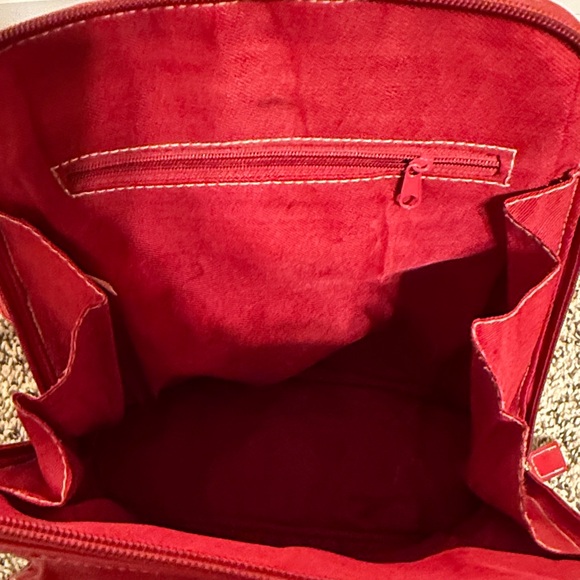Elegant Red Leather Backpack main image 6